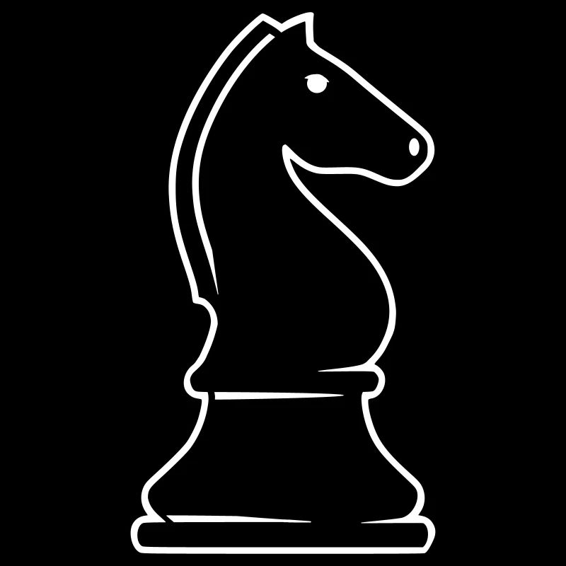 Schachfigur Springer - zwei Springer, ein Spiel