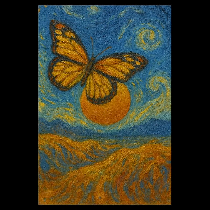 Papillon dans le style de Van Gogh