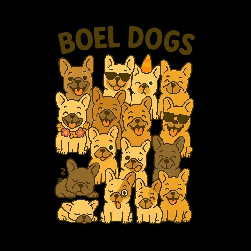 Boel Hunde Cartoon Illustration