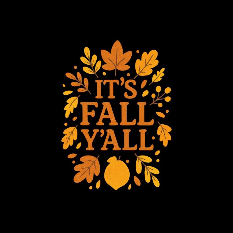 Autumnal Leaves Design with Pumpkin