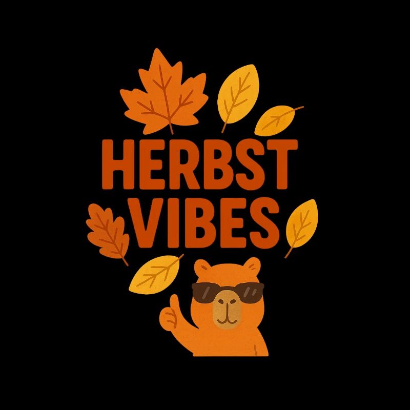 Herbst Vibes | Cooles Capybara im Herbst Modus
