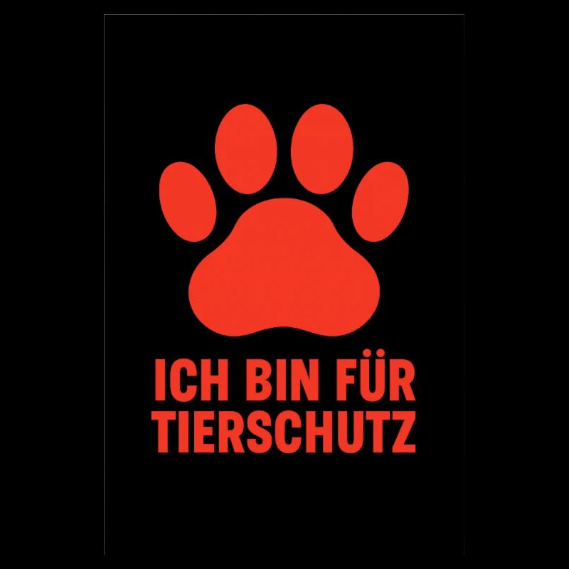 Pfotenabdruck Tierschutz Botschaft