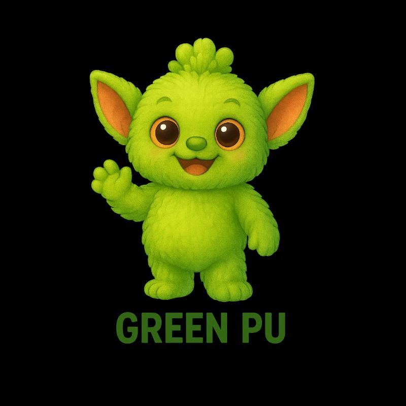 Green Pu Creature Mascot
