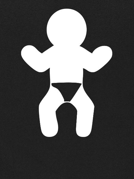 Baby silhouette in diaper
