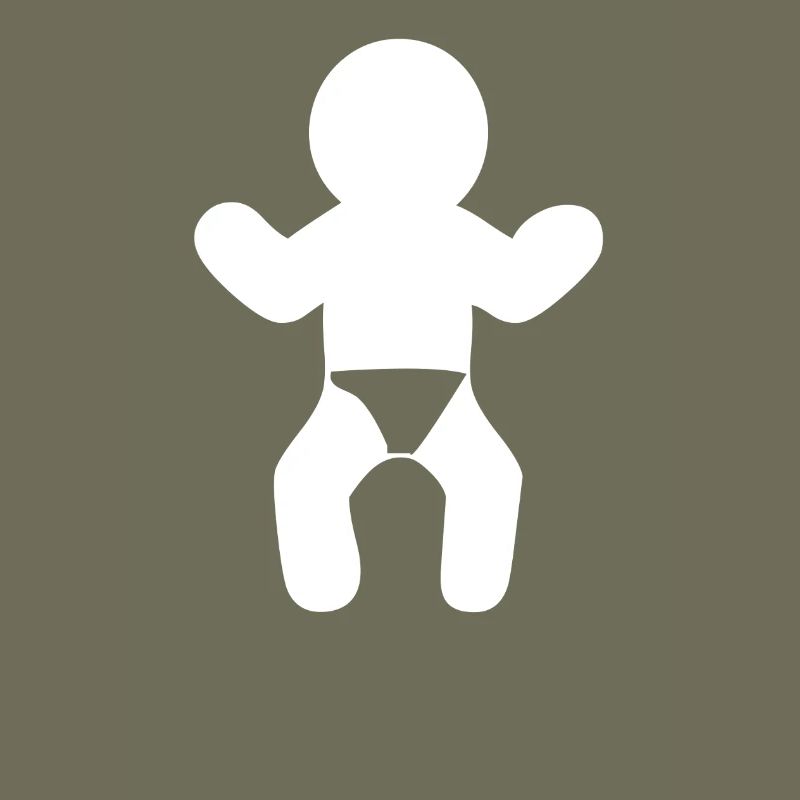 Silhouette de bébé en couche