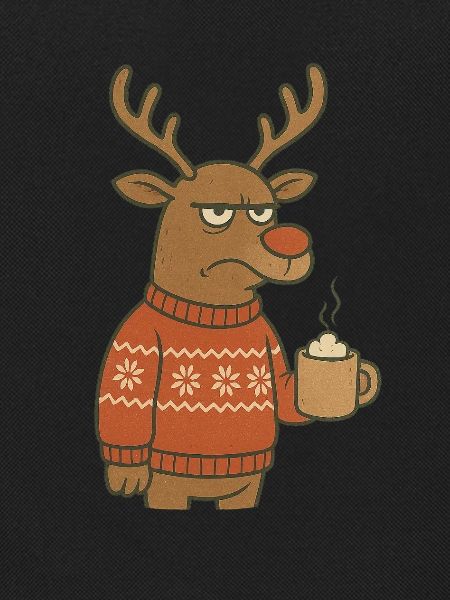 Rentier mit Becher