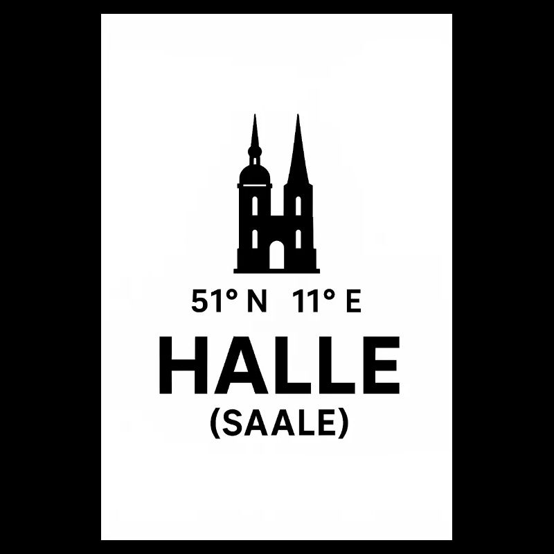 Monument de la silhouette de Halle Saale
