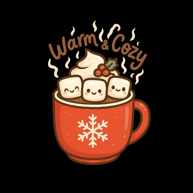 Warm cocoa with marshmallows
