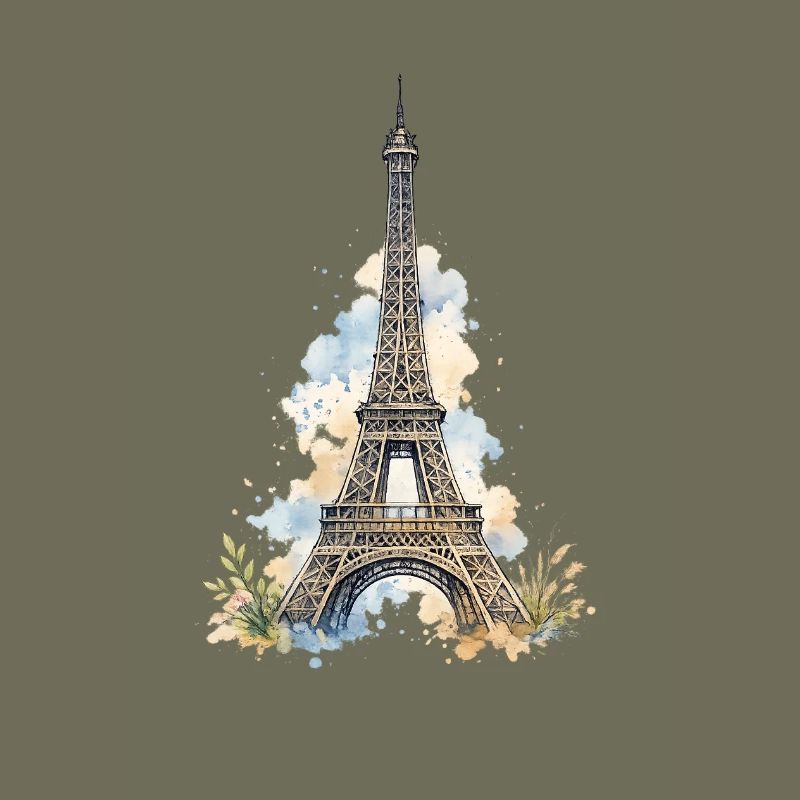 Wasserfarbe Eiffelturm Impression