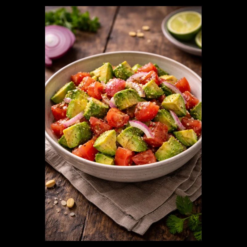 Salade d’avocat et de tomates