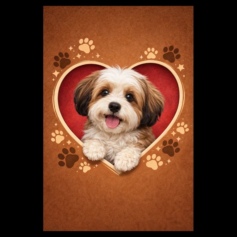 Design de chiot Heart Paws