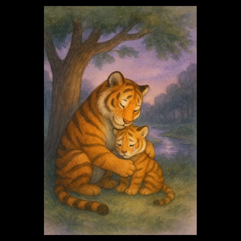 Tigerliebe im Abendlicht