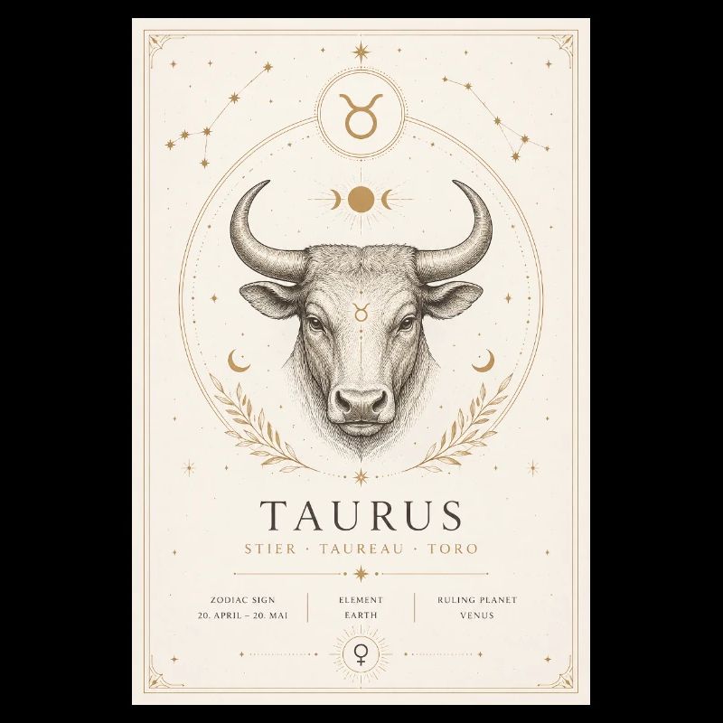 Stier Sternzeichen Kosmos-Illustration