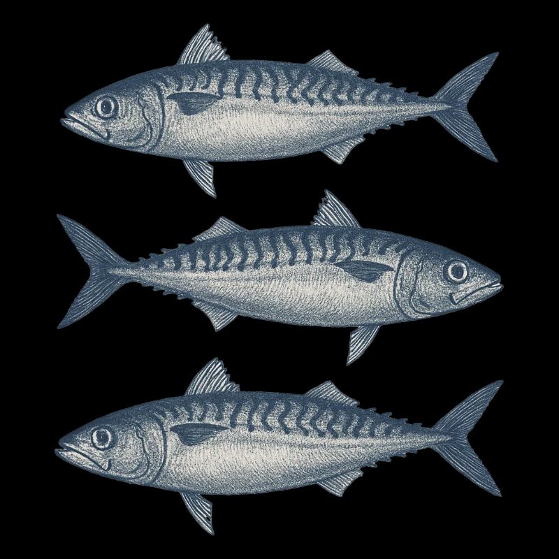 Ensemble d’illustrations de poisson vintage