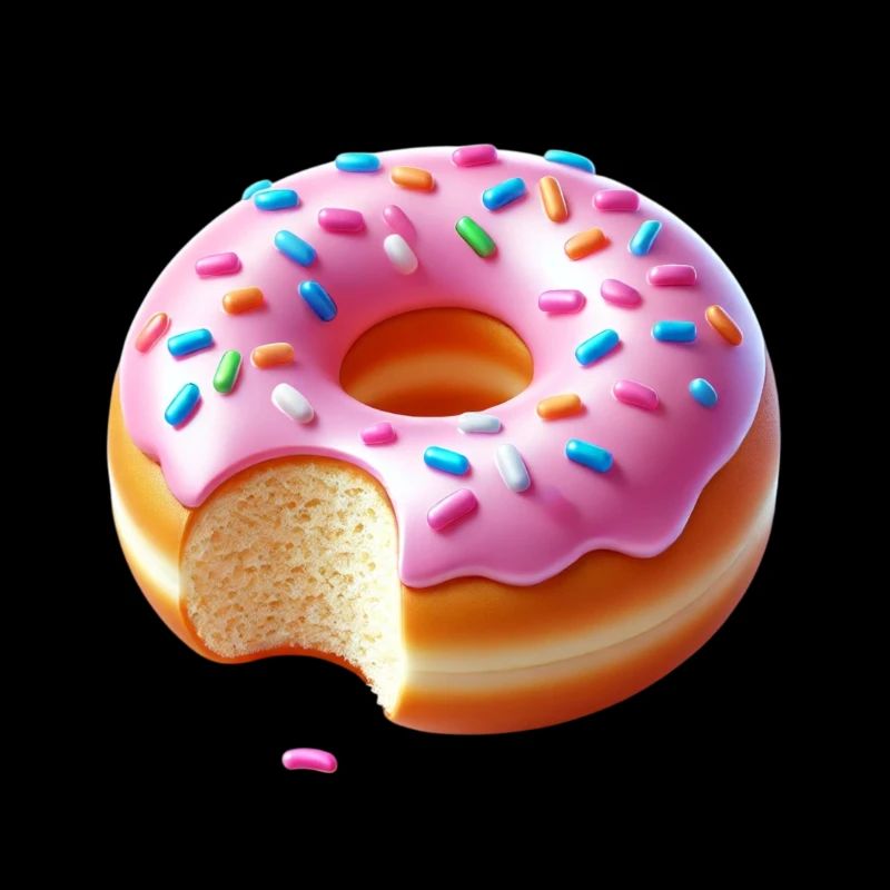Zuckersüßer Pinkdonut mit Streuseln
