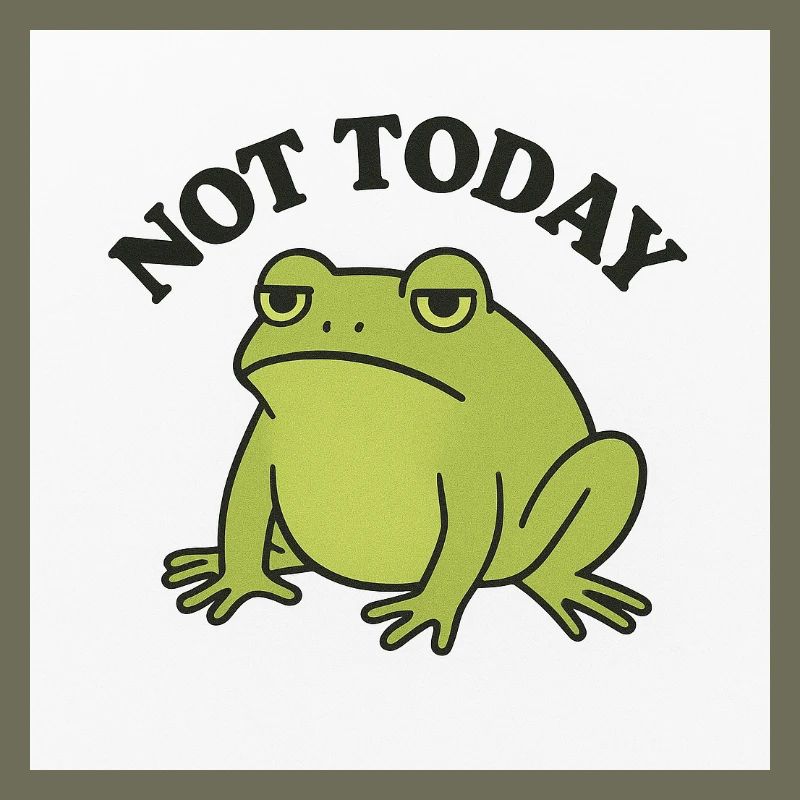 Lustiger Frosch mit Statement Text