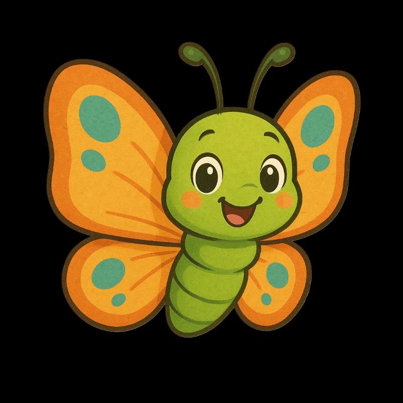 Conception de dessin animé papillon