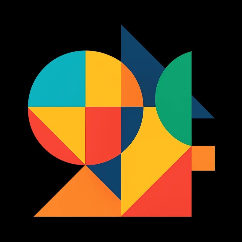 Abstract Geometric Color Art