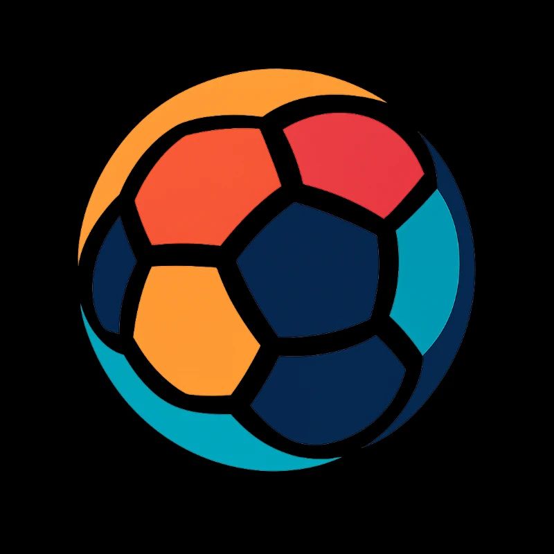 Futuristic geometric football print