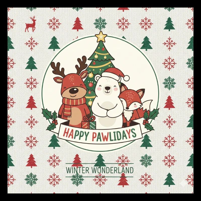 Joyeux Pawlidays à la faune hivernale