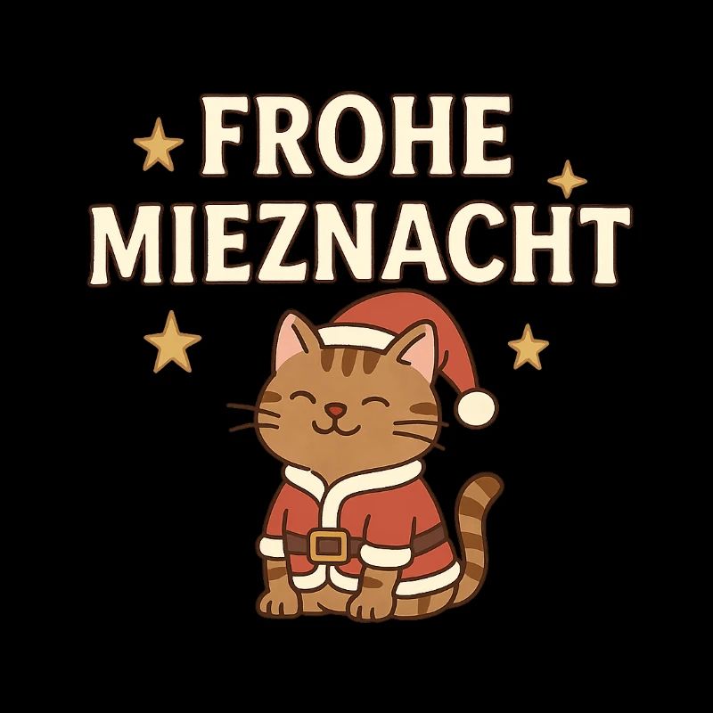 Joyeuse Nuit de chaton – Motif de Noël drôle de chat