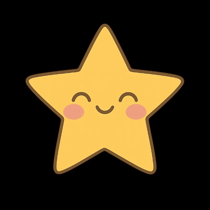 Kawaii Yellow Star Smile