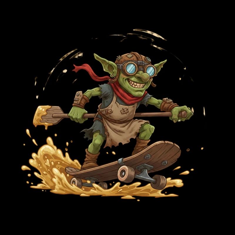 Goblin on skateboard