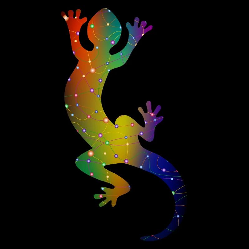 Lizard / Gecko / Echse / bunte Knoten