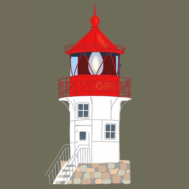 Île de Hiddensee, phare Gellen, pas de texte