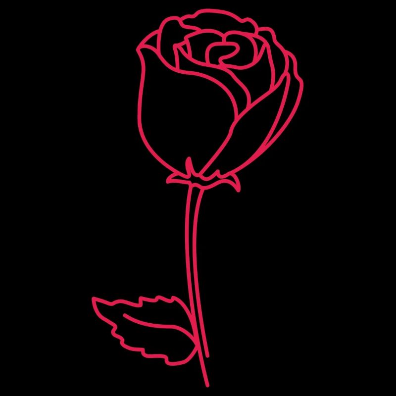 Rosenumriss Neonpink