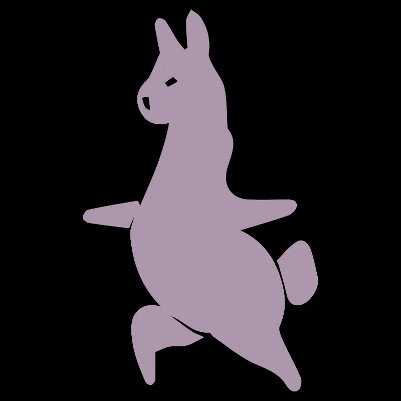 Llama Alpaca Workout Yoga Silhouette Minimalist