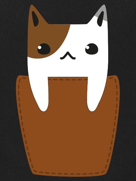 Chest pocket with cat