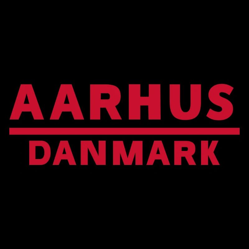 Aarhus Danemark Logo texte en rouge