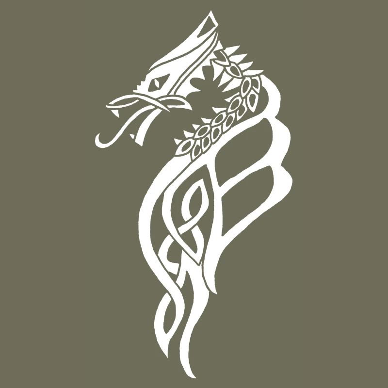 Great White Celtic Dragon