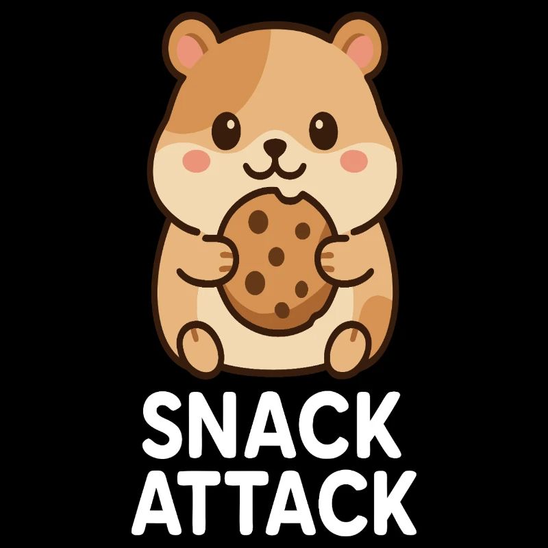Cuddly hamster with cookie motif