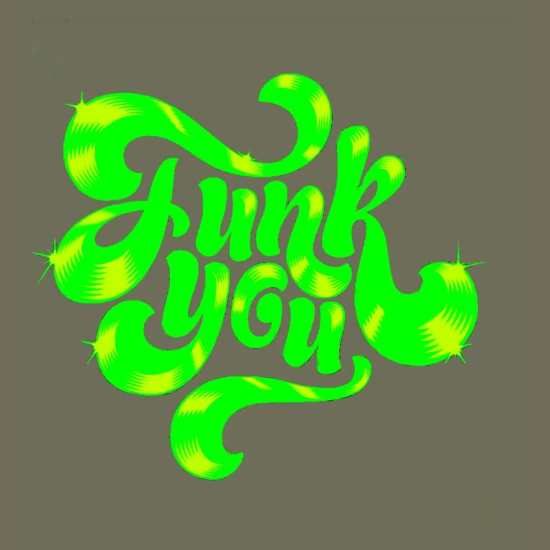 Conception de texte punk néon vert