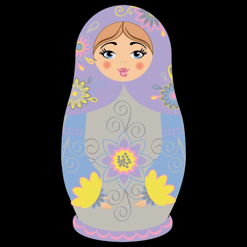 Illustration de poupée matriochka colorée