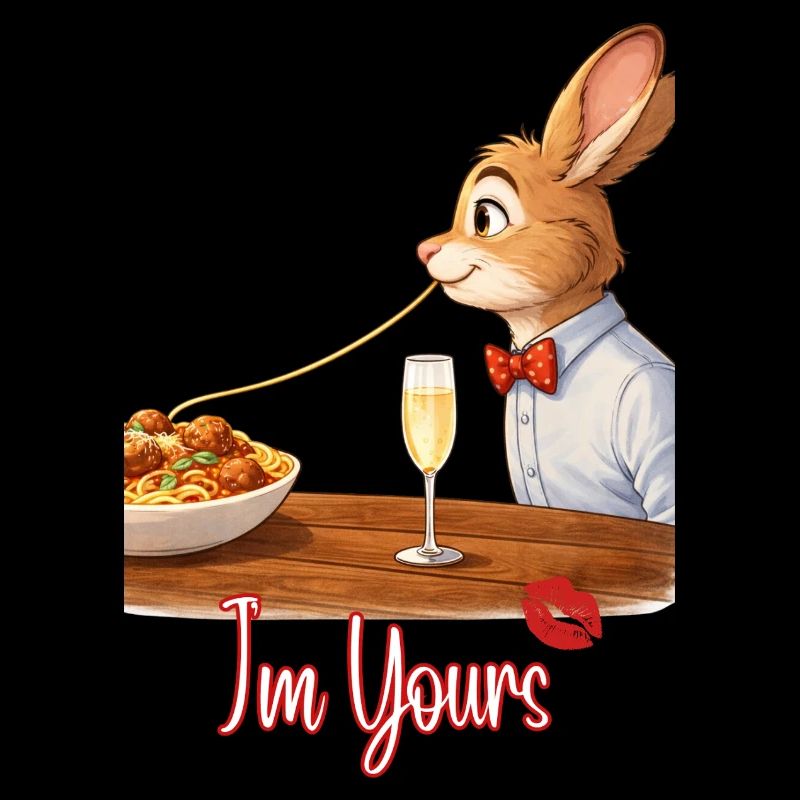 Playful Romantic Couples Illustration. I’m Yours