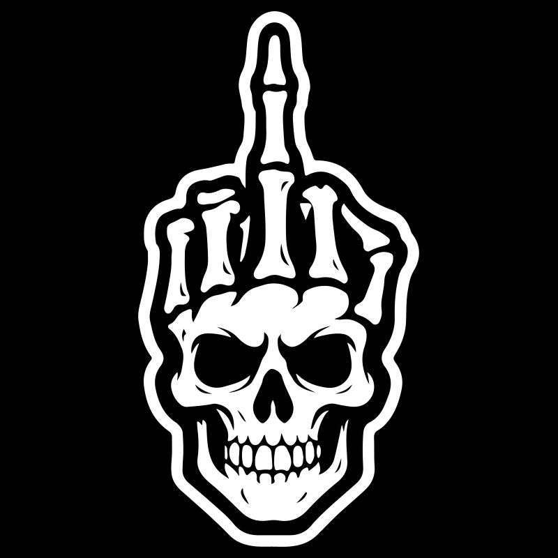Skelett Mittelfinger