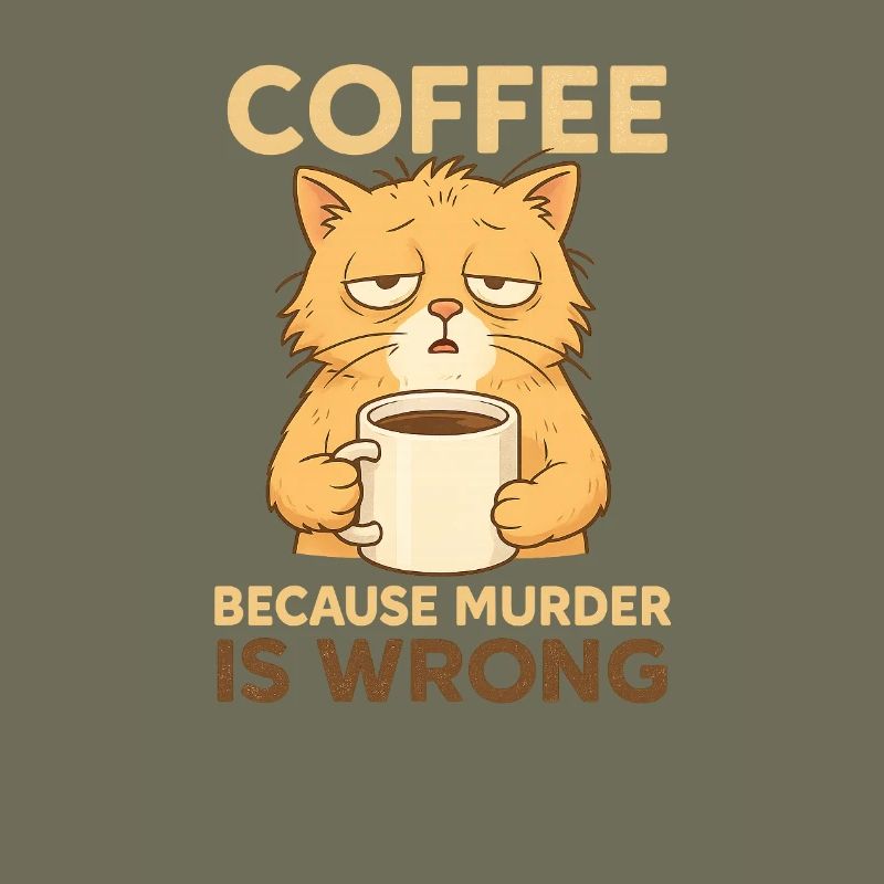 Müde Kaffe Katze - Café parce que le meurtre est mal