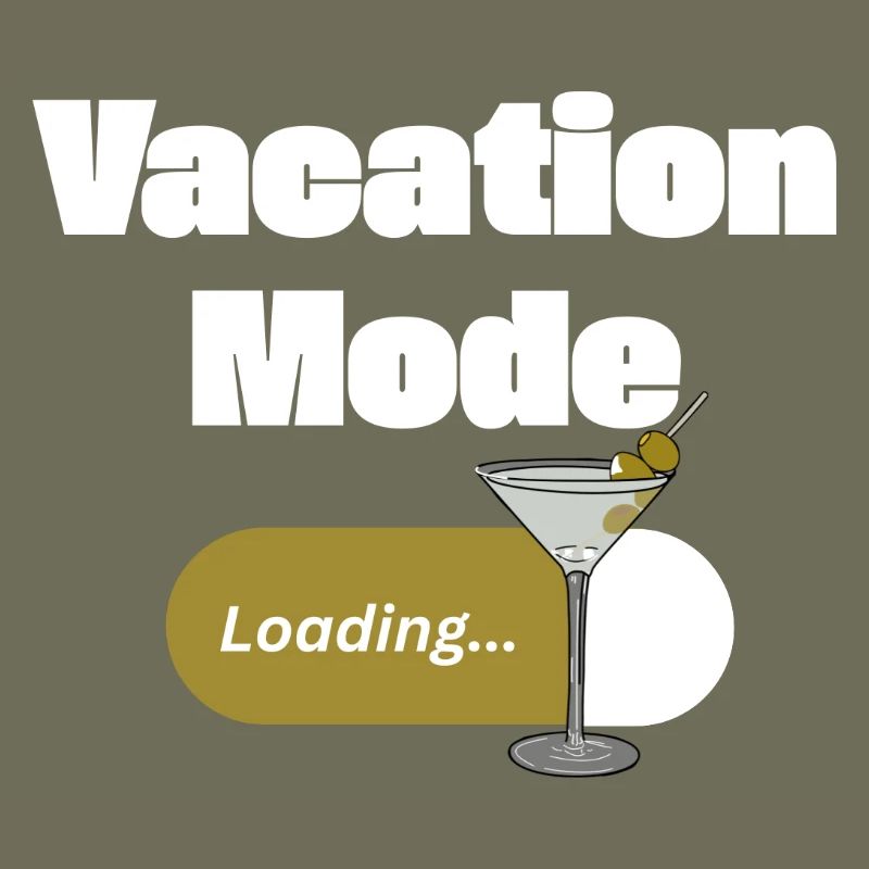 Vacation Mode On – Martini with loading bar (light)