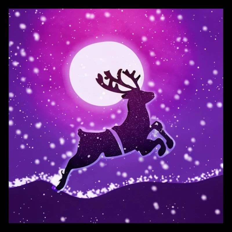 Galloping reindeer