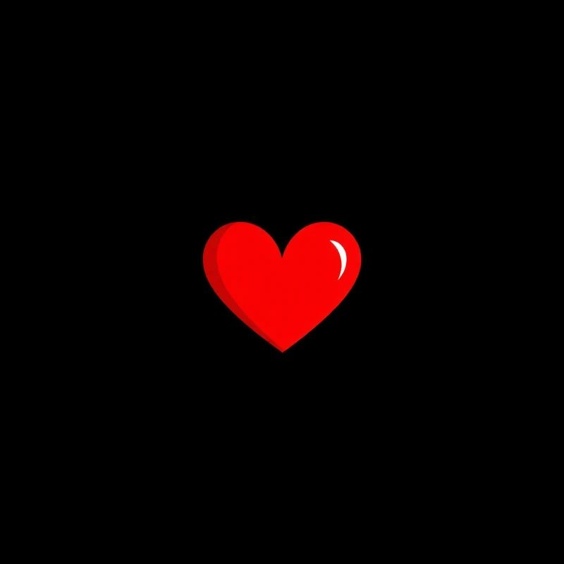 Minimalistisches Valentinsherz – Pure Liebe