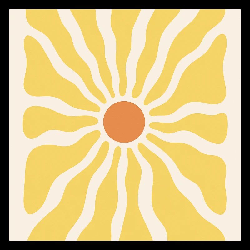Rayons de soleil comme tournesols