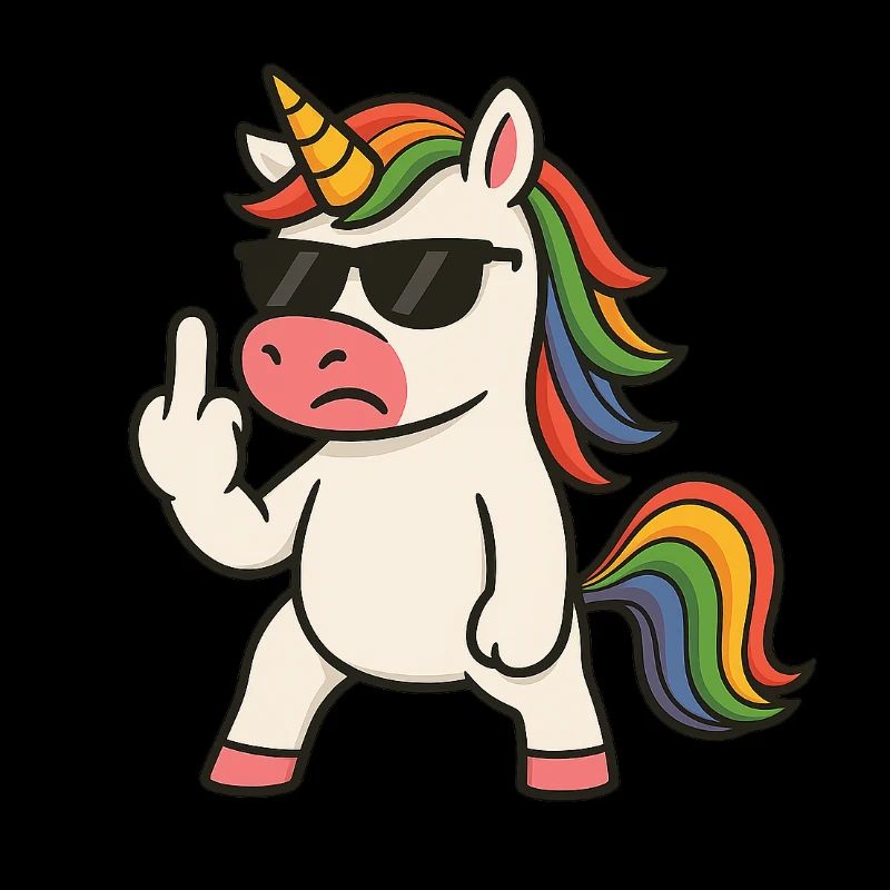 Mittelfinger Einhorn