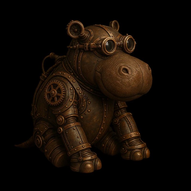 Hippopotame steampunk
