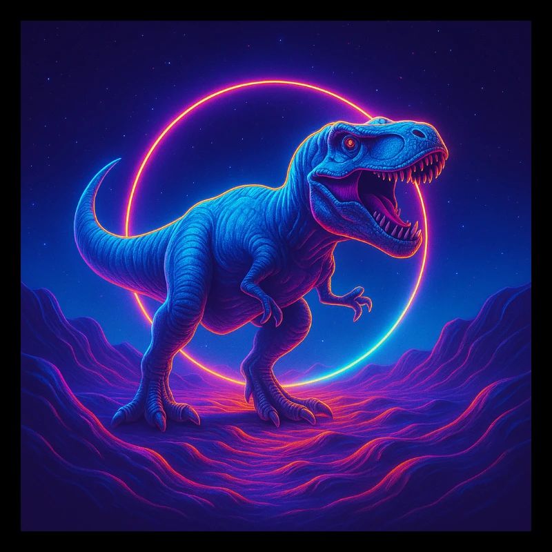 Neon Print Dino