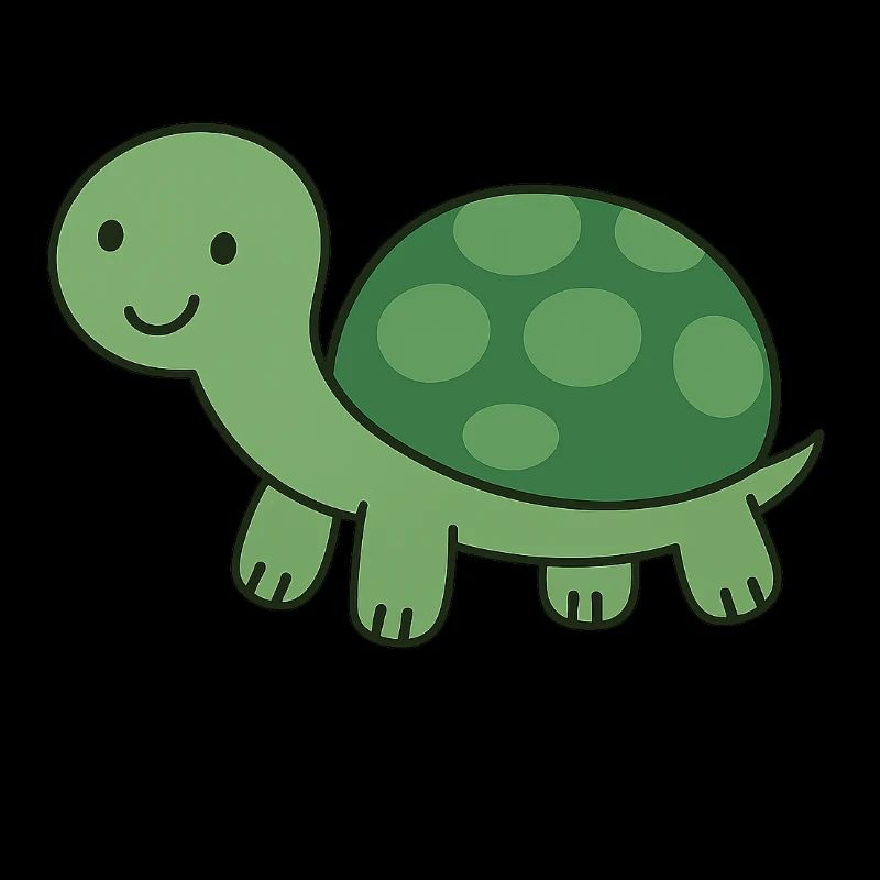 cute green turtle
