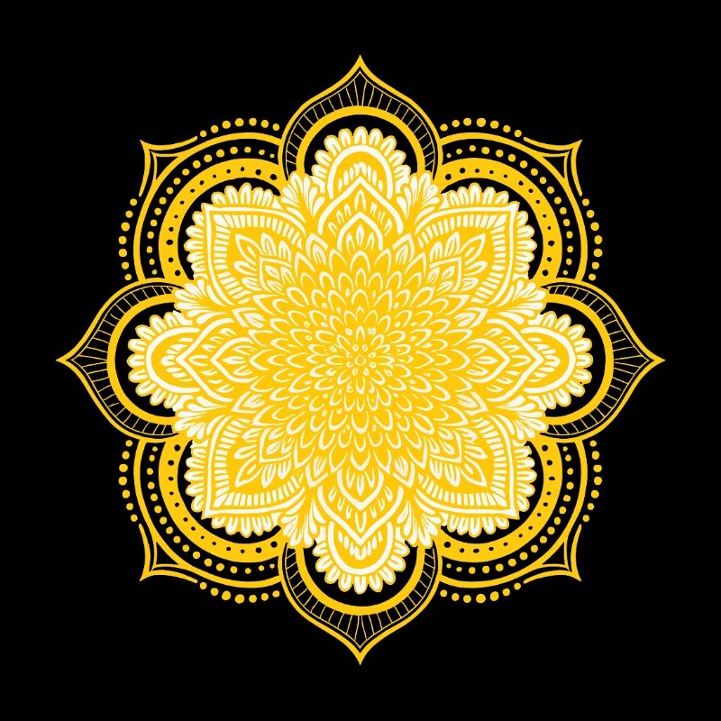Mandala Yellow Sun
