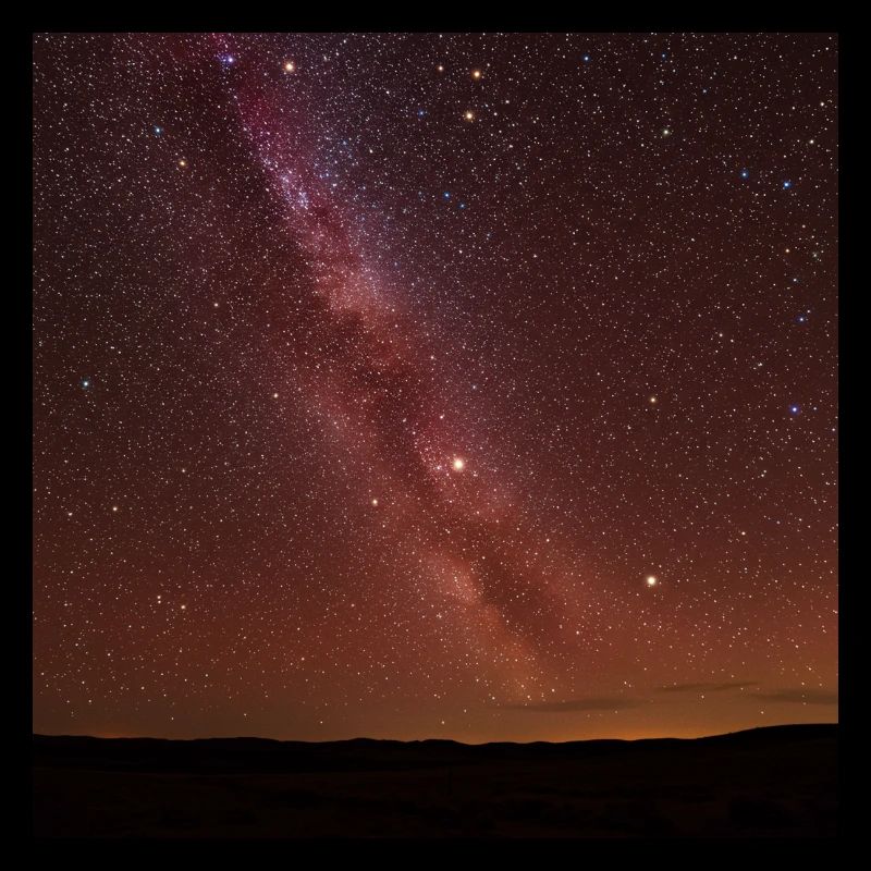 Starry sky comparison image
